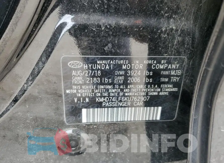 KMHD74LF6KU762907 Photo# 12