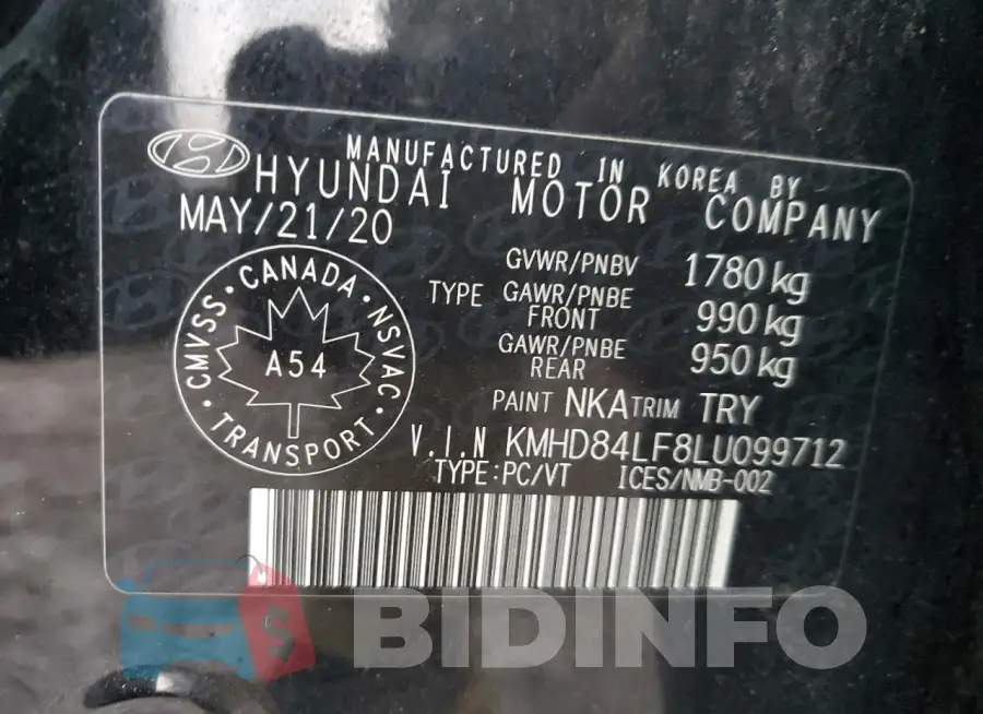 KMHD84LF8LU099712 Photo# 13