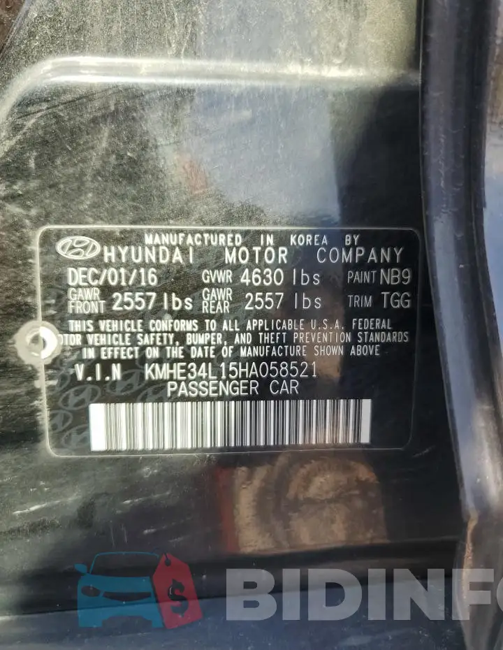 KMHE34L15HA058521 Photo# 13
