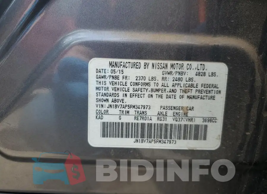 JN1BV7AP5FM347973 Photo# 12