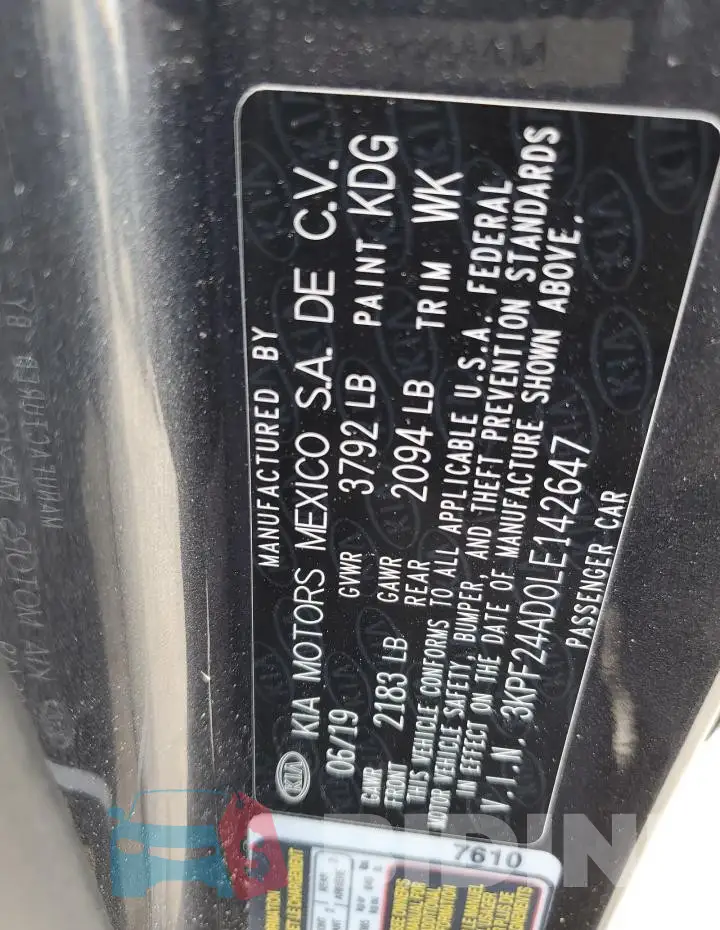 3KPF24AD0LE142647 Photo# 12