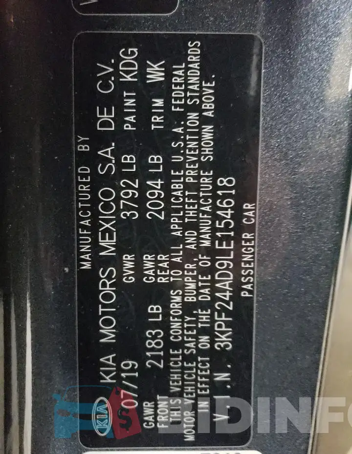 3KPF24AD9LE154618 Photo# 12