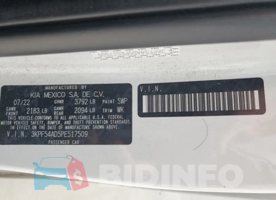 3KPF54AD5PE517509 Photo# 12