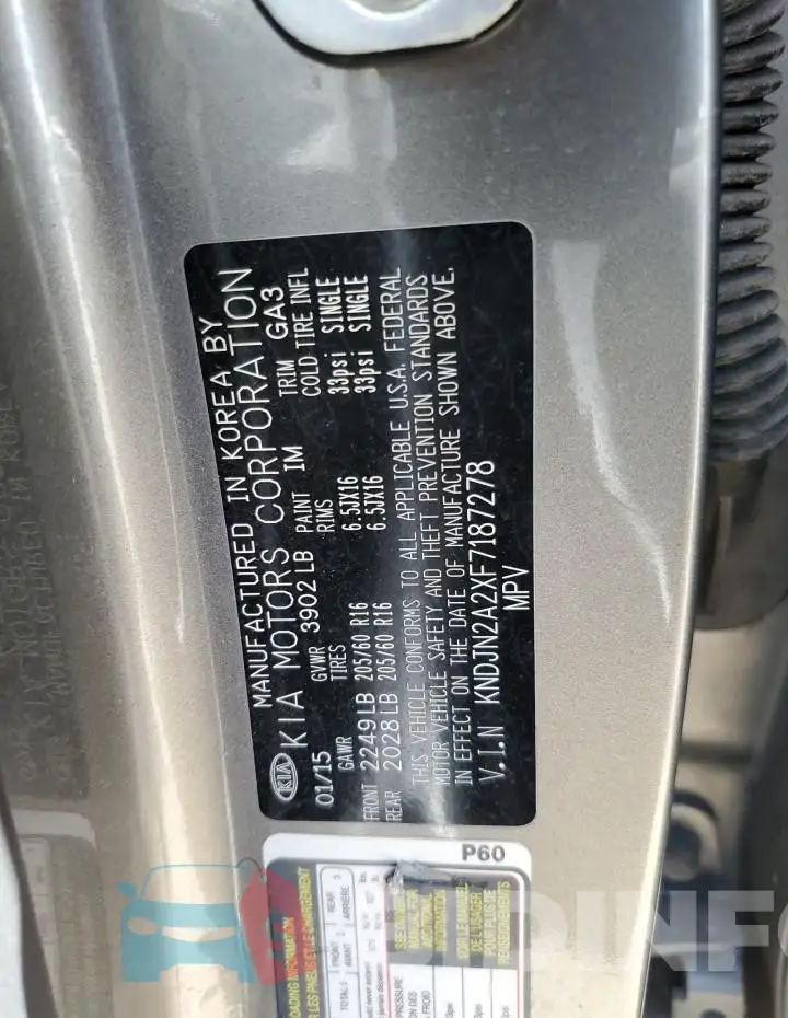 KNDJN2A2XF7187278 Photo# 12