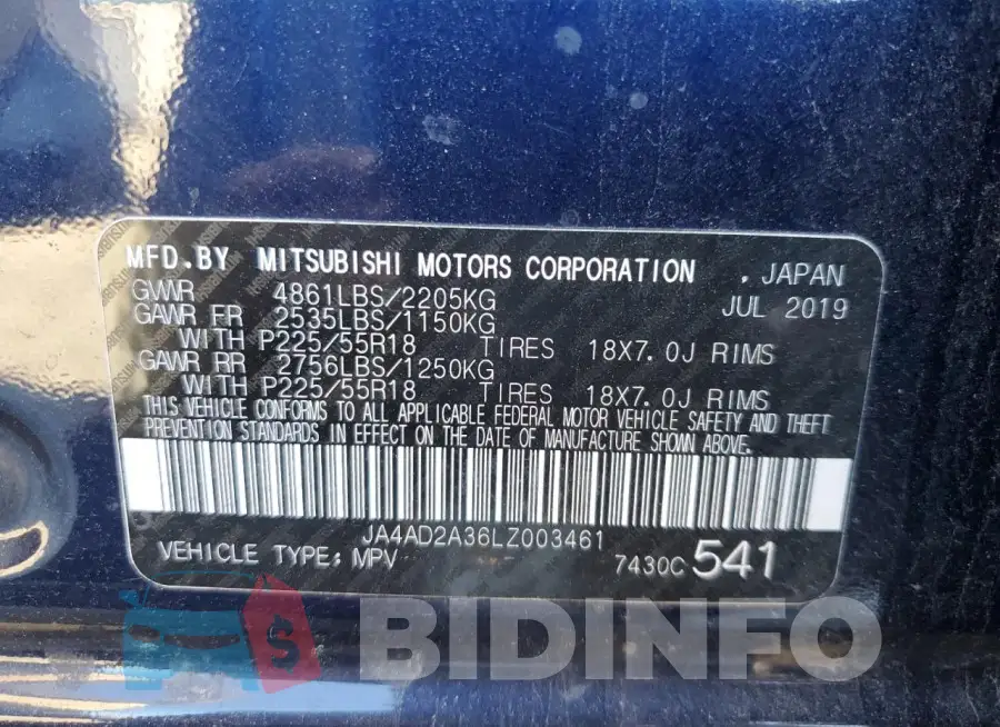 JA4AD2A36LZ003461 Photo# 12