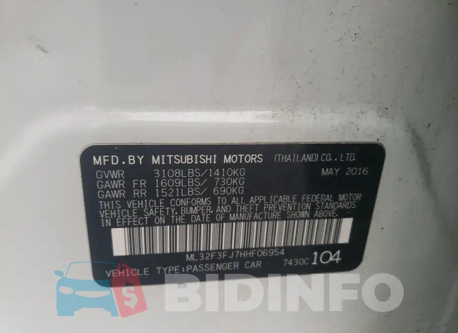 ML32F3FJ7HHF06954 Photo# 12