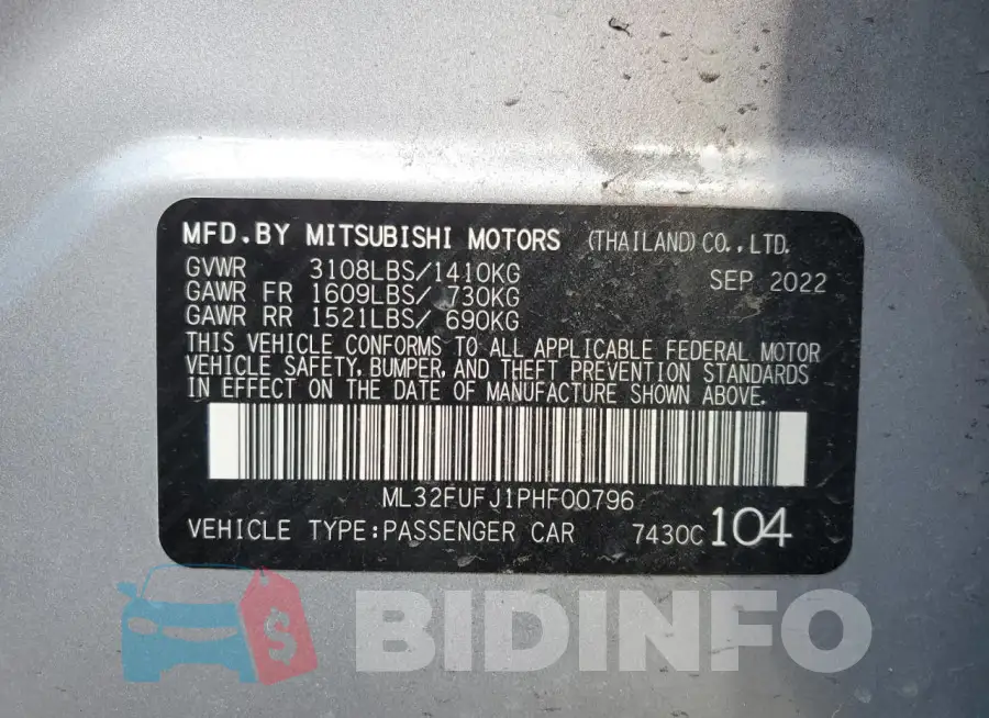ML32FUFJ1PHF00796 Photo# 12