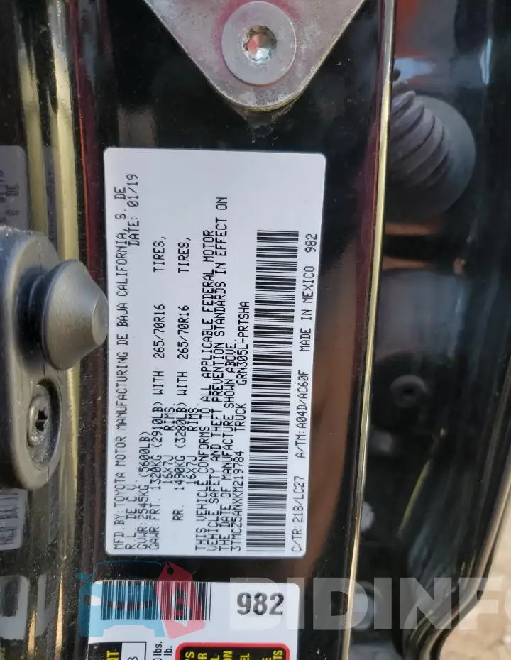 3TMCZ5ANXKM219784 Photo# 12