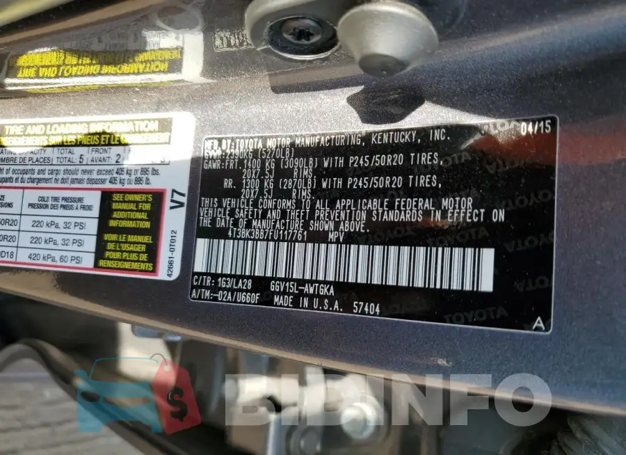 4T3BK3BB7FU117761 Photo# 12