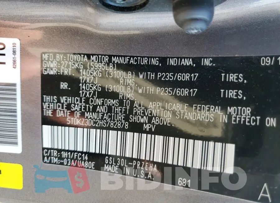5TDKZ3DC2HS782878 Photo# 14