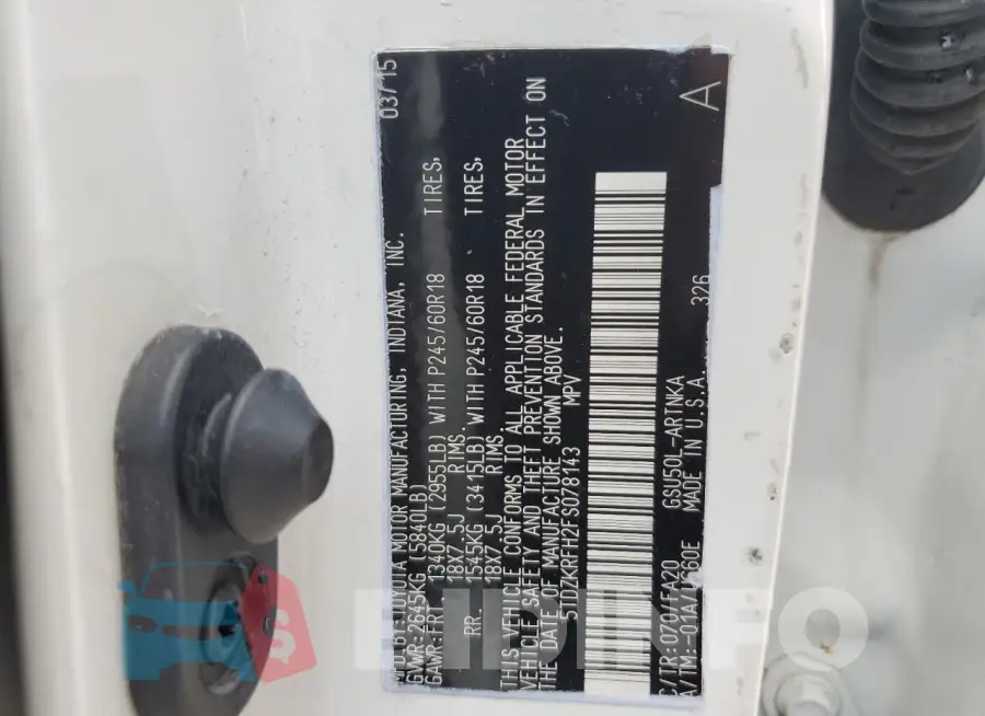 5TDZKRFH2FS078143 Photo# 13