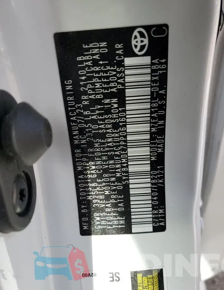 5YFB4MDE7PP061601 Photo# 12