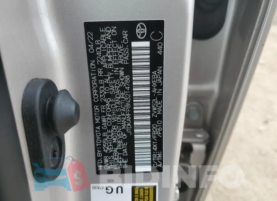 JTDKAMFP8N3214788 Photo# 12