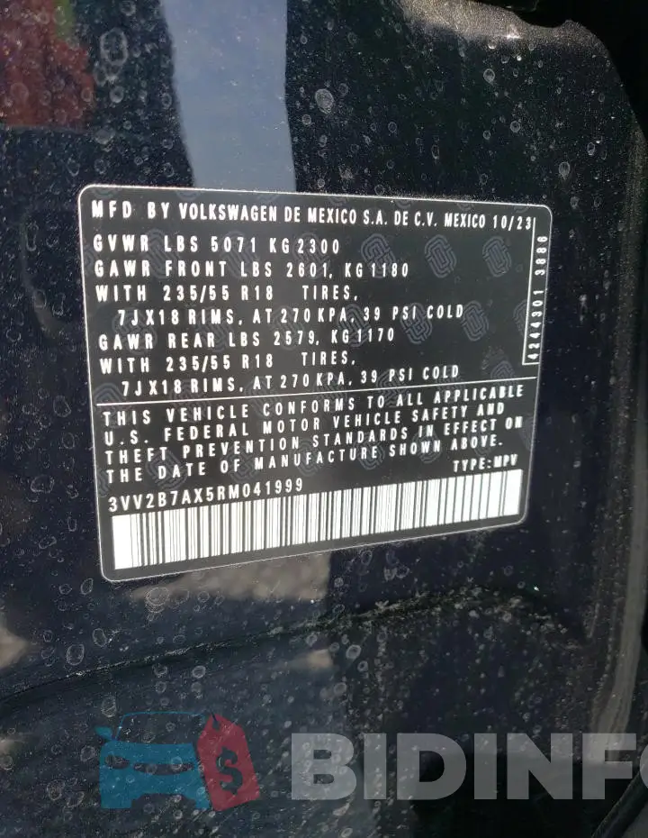 3VV2B7AX5RM041999 Photo# 13