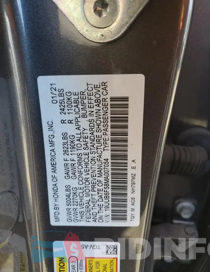 19UUB6F58MA007054 Photo# 12