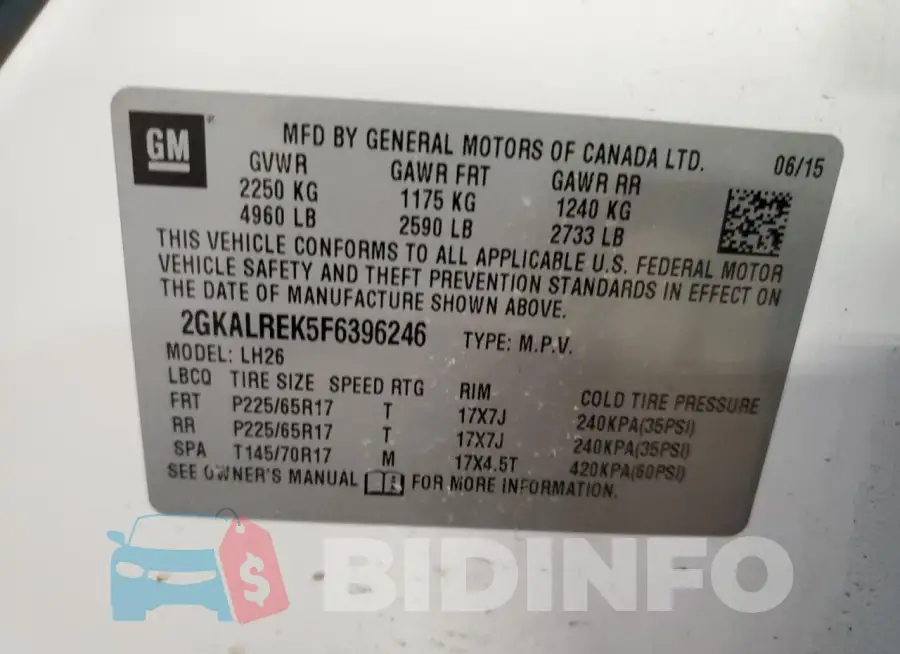 2GKALREK5F6396246 Photo# 13
