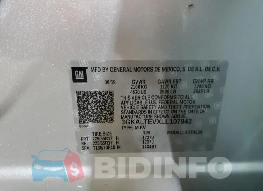 3GKALTEVXLL107943 Photo# 13