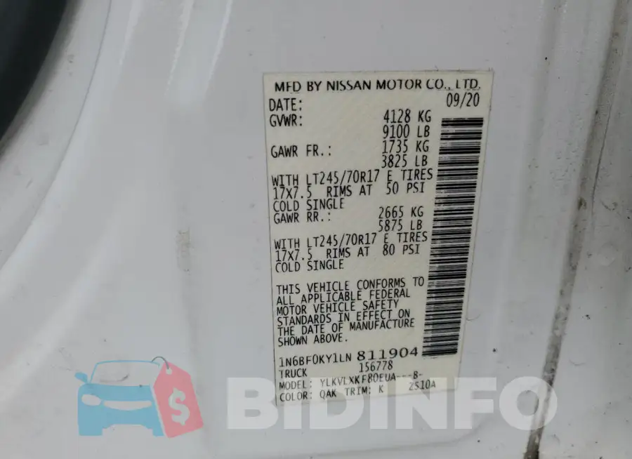 1N6BF0KY1LN811904 Photo# 13