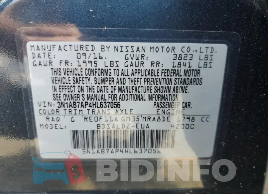 3N1AB7AP4HL637056 Photo# 13