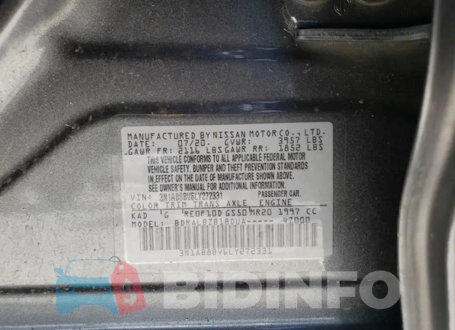 3N1AB8BV6LY272331 Photo# 12