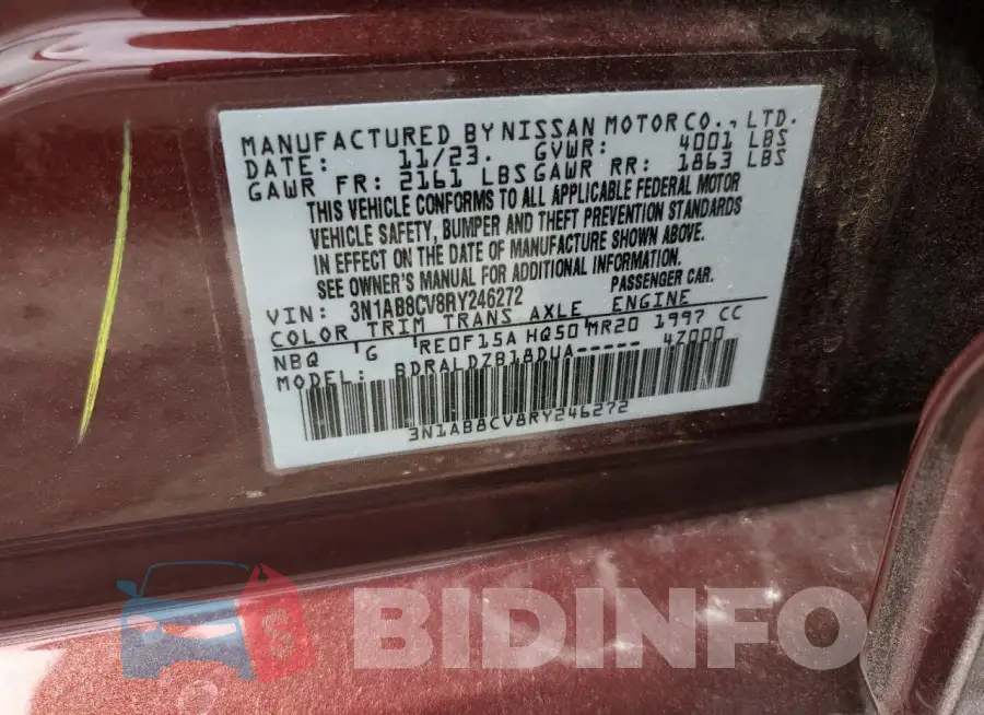 3N1AB8CV8RY246272 Photo# 12