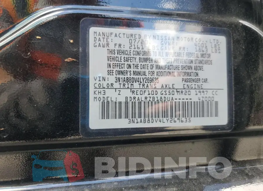3N1AB8DV4LY269635 Photo# 13