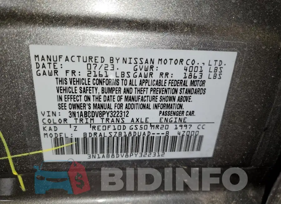 3N1AB8DV8PY322312 Photo# 13