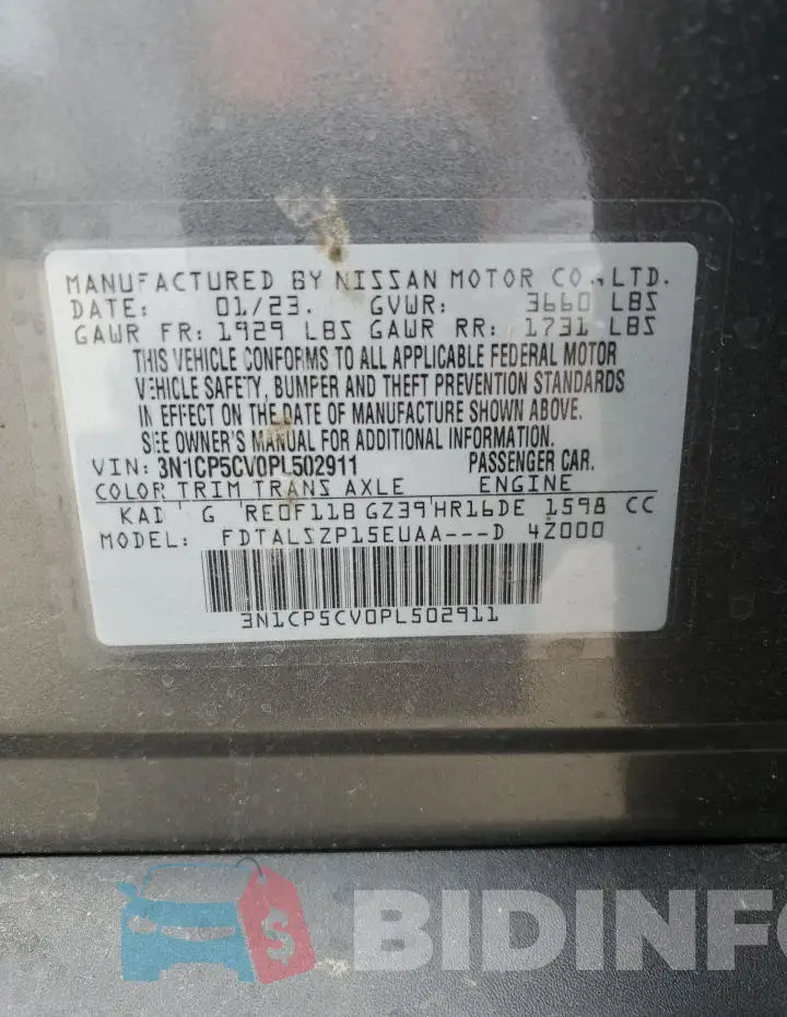 3N1CP5CV0PL502911 Photo# 13