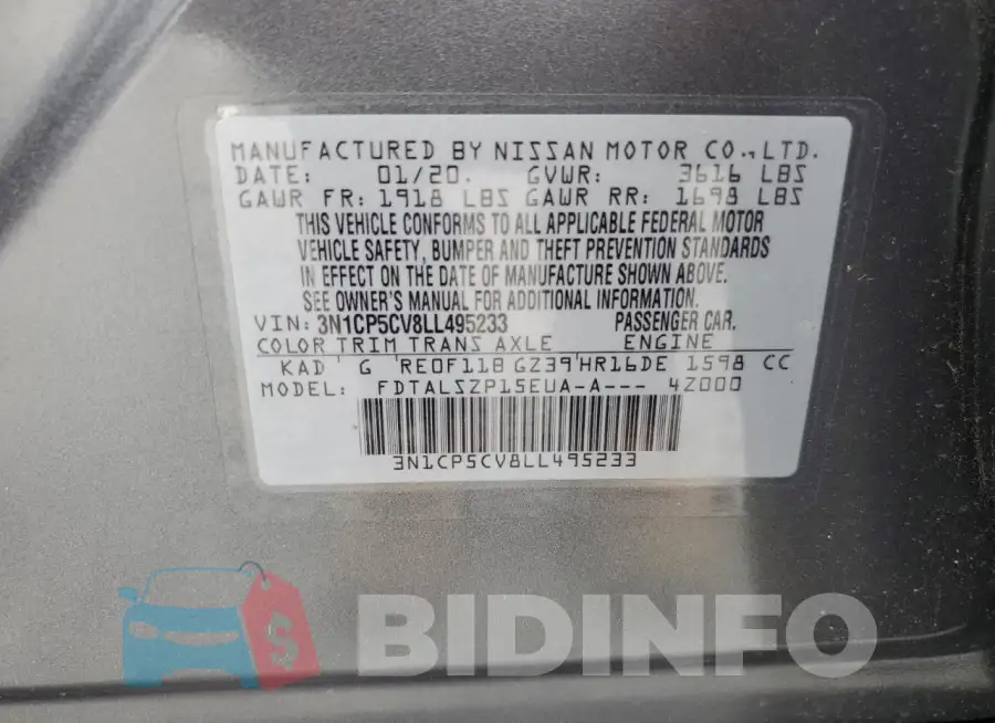 3N1CP5CV8LL495233 Photo# 13