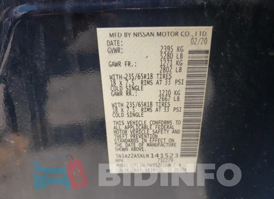 5N1AZ2ASXLN141523 Photo# 13