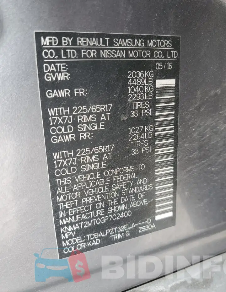 KNMAT2MT0GP702400 Photo# 12