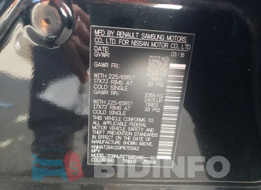 KNMAT2MV2GP670342 Photo# 13