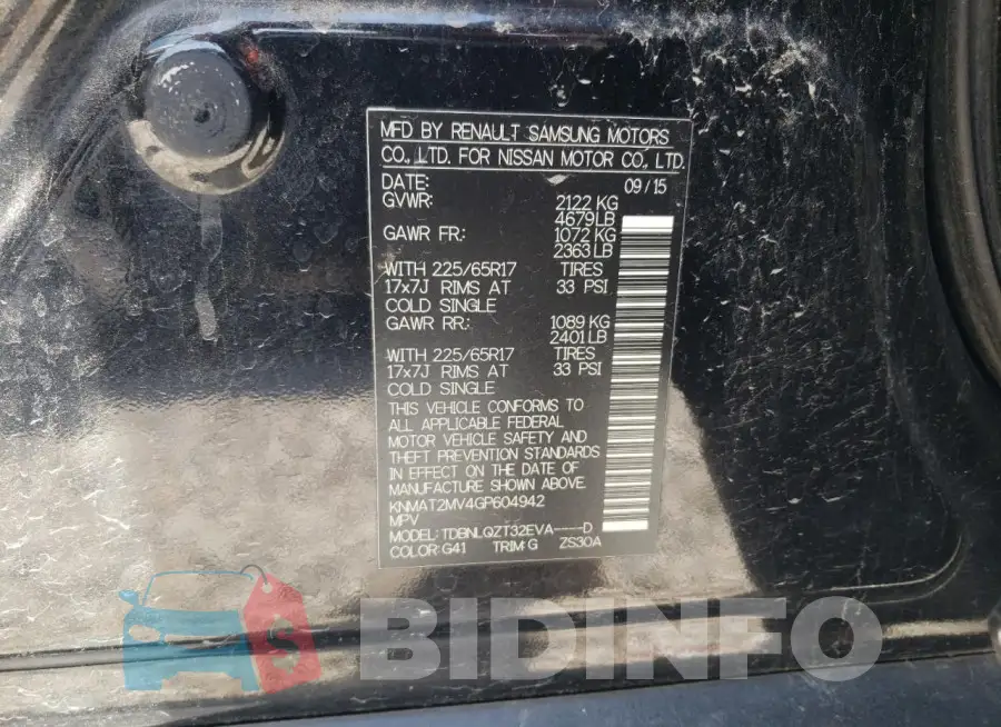 KNMAT2MV4GP604942 Photo# 13