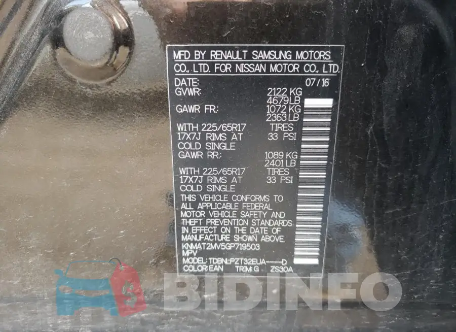 KNMAT2MV5GP719503 Photo# 13