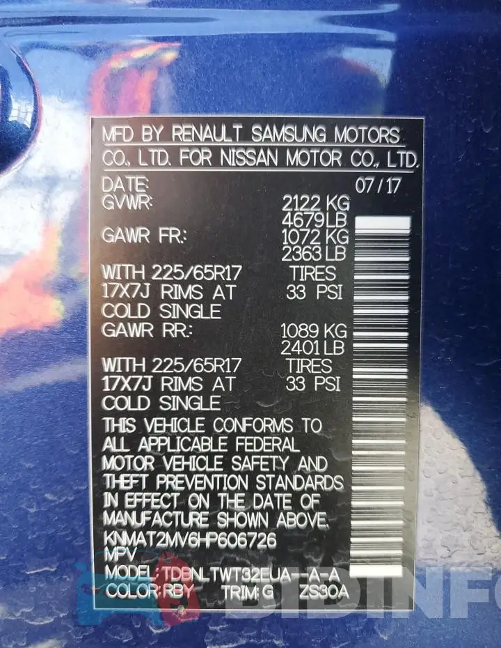 KNMAT2MV6HP606726 Photo# 13
