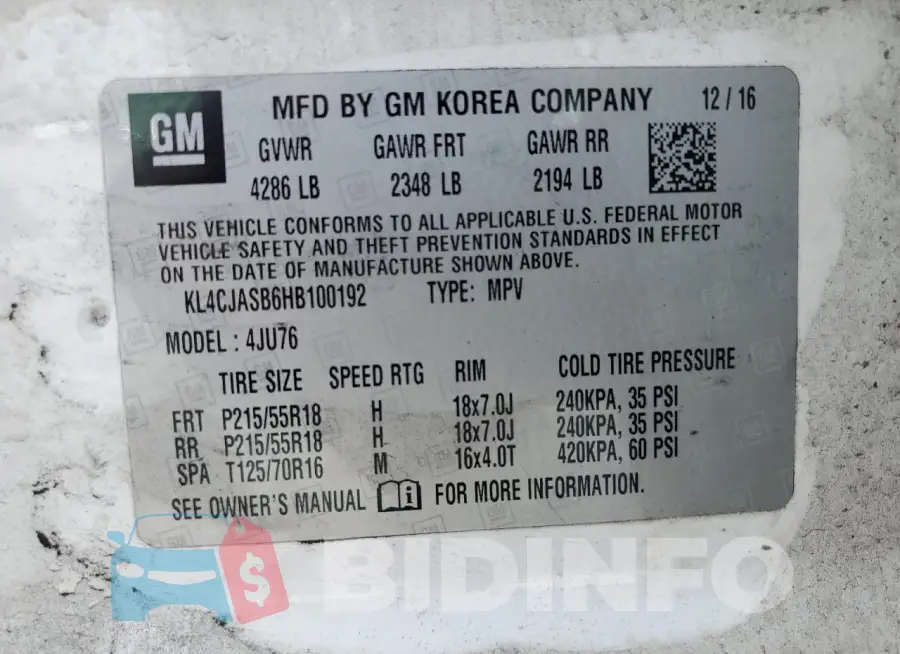 KL4CJASB6HB100192 Photo# 12
