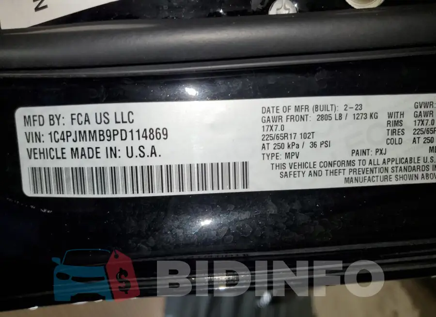 1C4PJMMB9PD114869 Photo# 13
