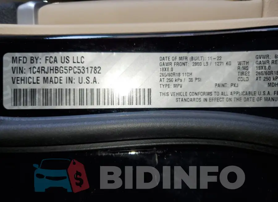 1C4RJHBG5PC531782 Photo# 13