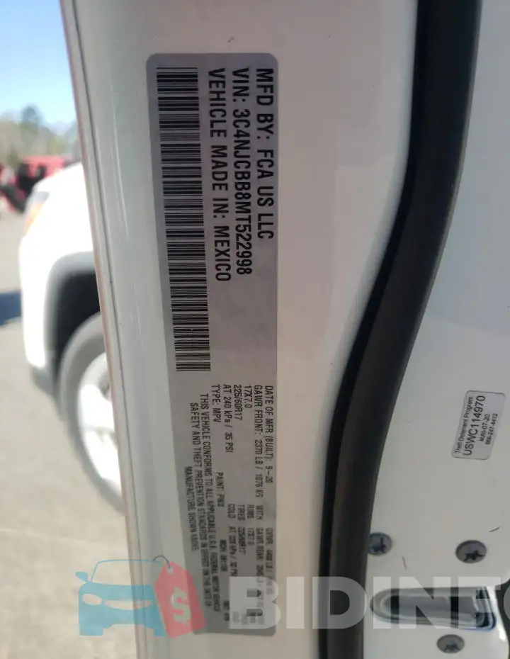 3C4NJCBB8MT522998 Photo# 14