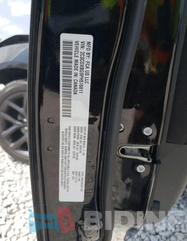 2C3CDXBG9PH516811 Photo# 12