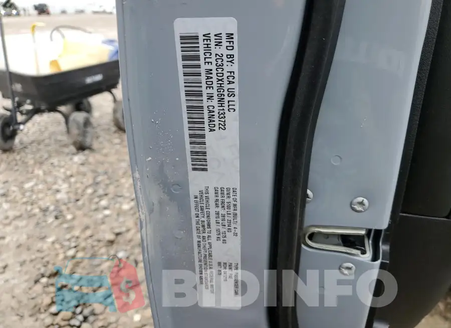 2C3CDXHG6NH133722 Photo# 12