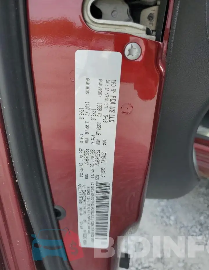 2C4RDGEG8KR711173 Photo# 13