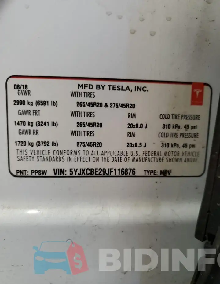 5YJXCBE29JF116876 Photo# 14