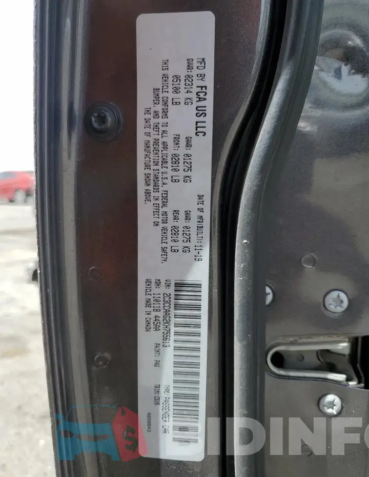 2C3CCAAG2KH755613 Photo# 13