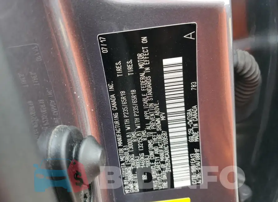 2T2BZMCAXHC109587 Photo# 12