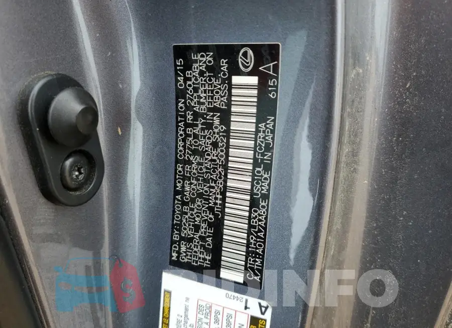 JTHHP5BC2F5003219 Photo# 12