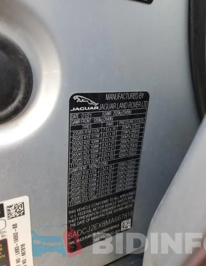 SADCJ2EX8MA667818 Photo# 14