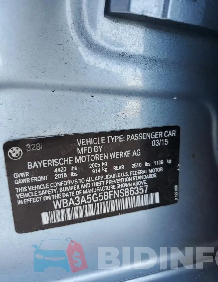 WBA3A5G58FNS86357 Photo# 12