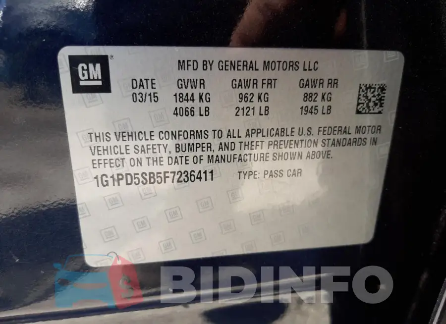 1G1PD5SB5F7236411 Photo# 12