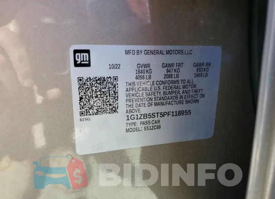 1G1ZB5ST5PF118955 Photo# 12